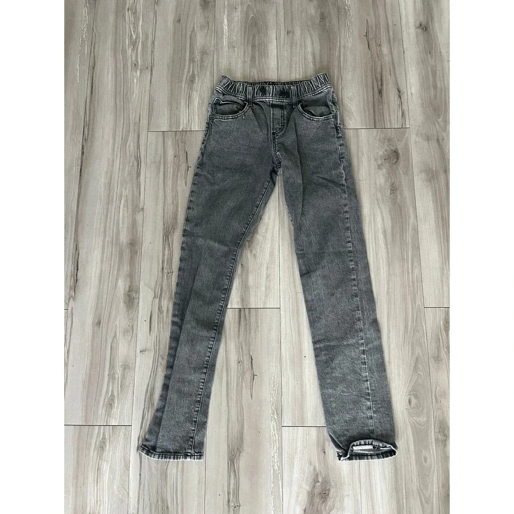 Gap Denim‎ Boys XXL Stretch Slim Faded Black Elastic Waist Jeans GK-248873-6